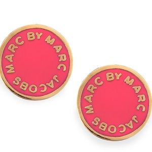 Marc by Marc Jacobs - enamel logo disc earrings